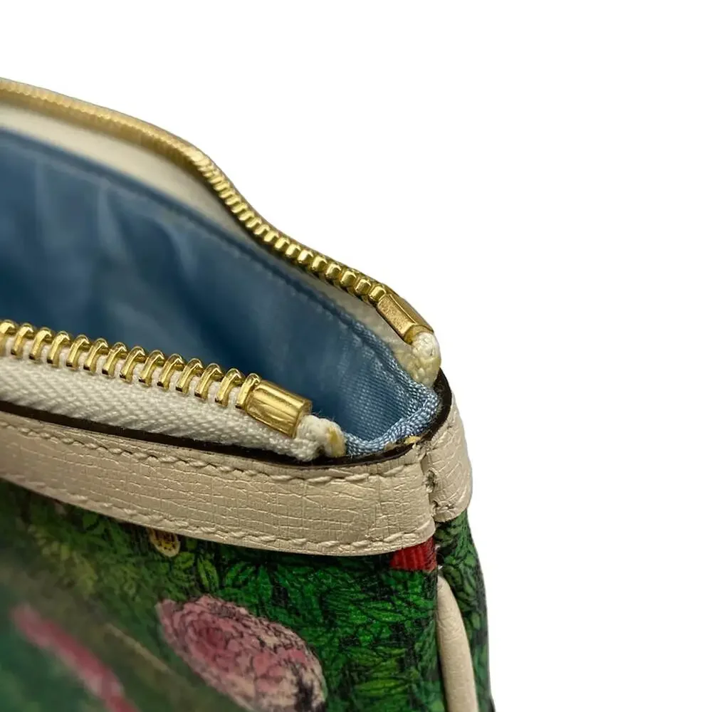 Gucci Ophidia, Yuko Higuchi Clutch Bag 517551 Green Cream Multi PVC Leather